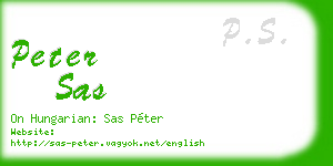 peter sas business card